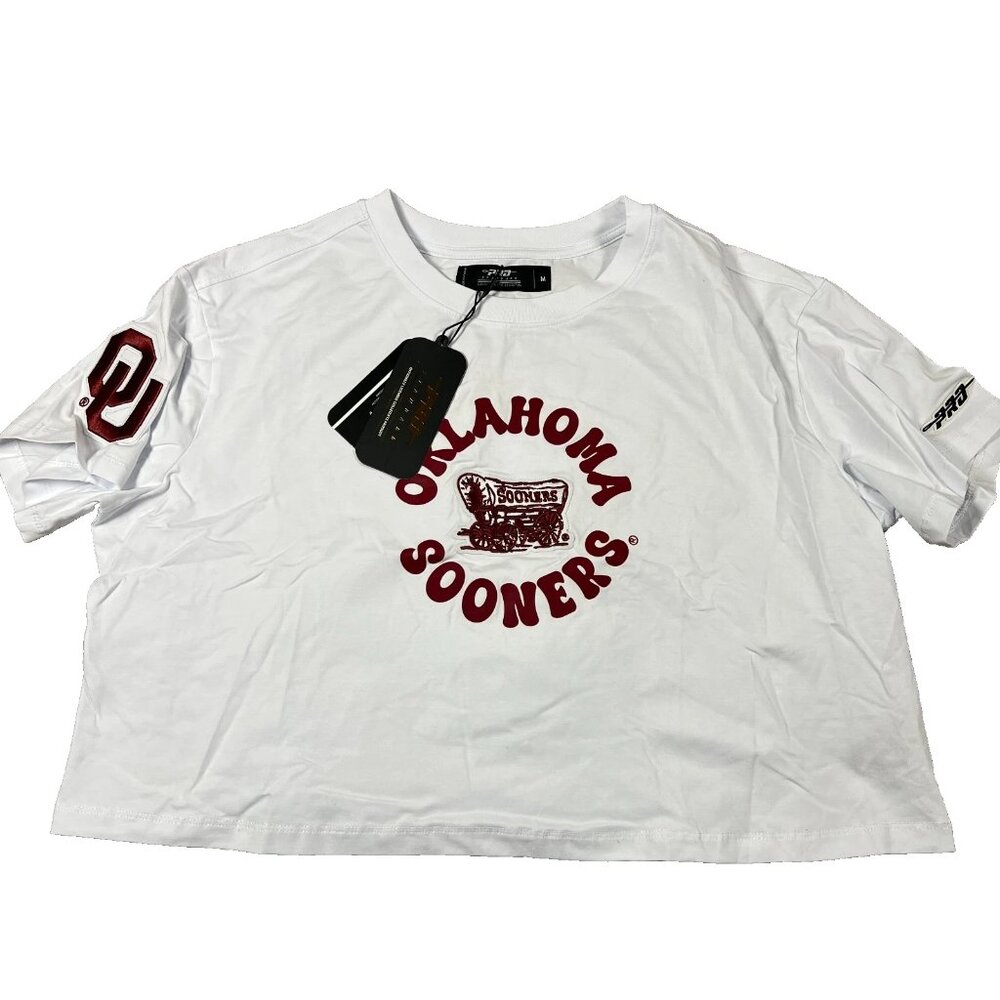 Pro Standard Womens‎ Medium White Short Sleeve Oklahoma Sooners T Shirt NWT